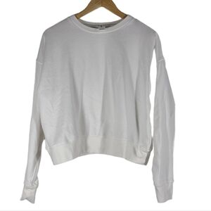 Abound White Crewneck‎ Sweatshirt Large Cropped